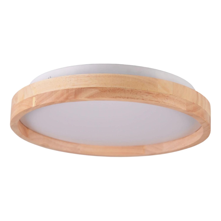 LED Плафониера JANUSZ LED/12W/230V Ø 27 см IP44 дъб