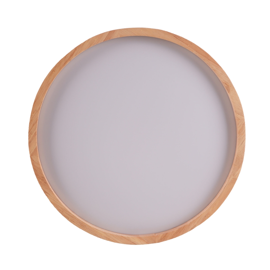 LED Плафониера JANUSZ LED/12W/230V Ø 27 см IP44 дъб