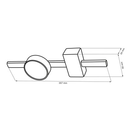 LED Плафониера JOY 1xGX53/6W/230V черен