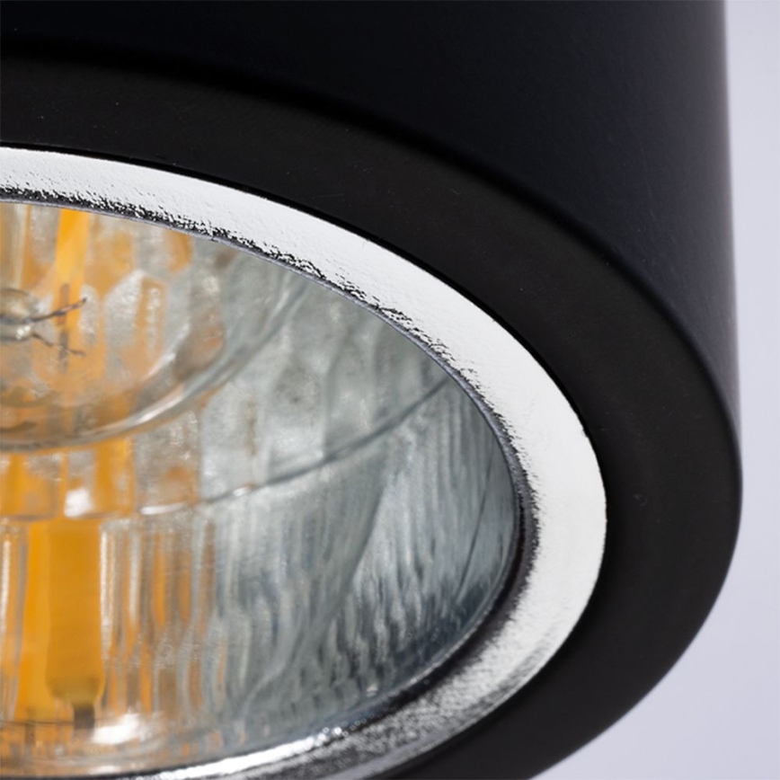 LED Плафониера JUPITER 1xE27/6W/230V 120x98 mm черен