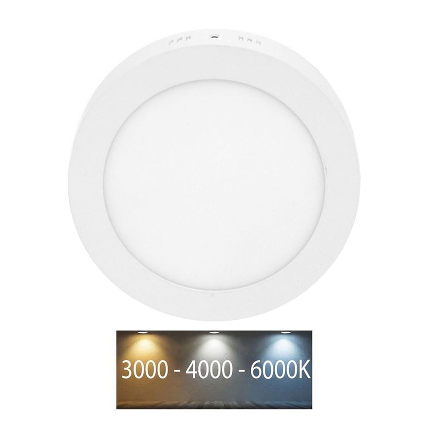 LED Плафониера LADA LED/12W/230V 3000/4000/6000K Ø 17 см бял