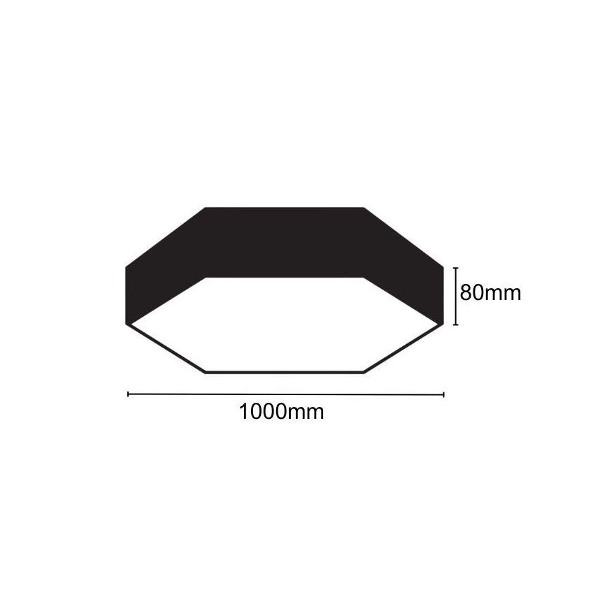 LED Плафониера LED/100W/230V 4000K Ø 100 см