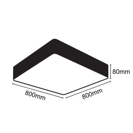 LED Плафониера LED/110W/230V 4000K 80x80 см