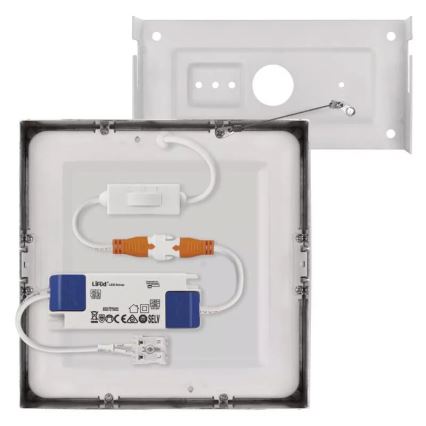 LED Плафониера NEXXO LED/12,5W/230V 3000/3500/4000K 17x17 см лъскав хром