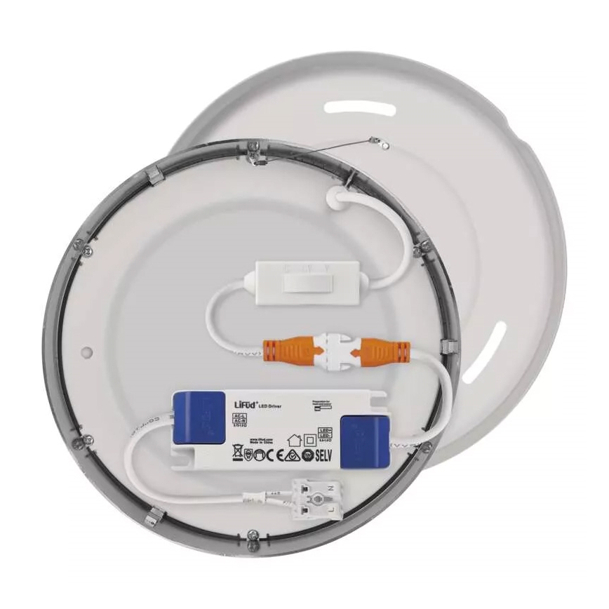 LED Плафониера NEXXO LED/12,5W/230V 3000/3500/4000K Ø 17 см матов хром