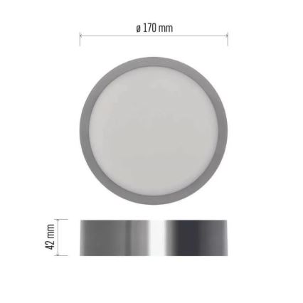 LED Плафониера NEXXO LED/12,5W/230V 3000/3500/4000K Ø 17 см матов хром