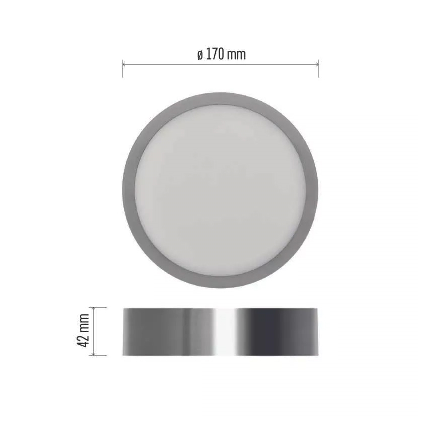 LED Плафониера NEXXO LED/12,5W/230V 3000/3500/4000K Ø 17 см матов хром