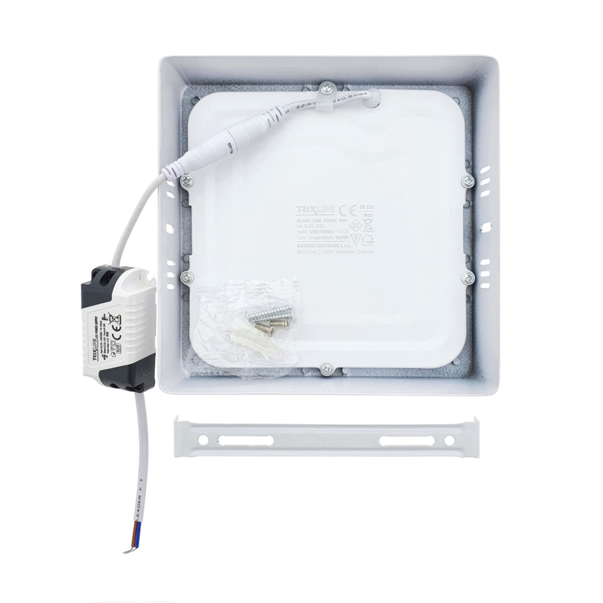 LED Плафониера LED/12W/230V 2700K 16,3x16,3 cm бял