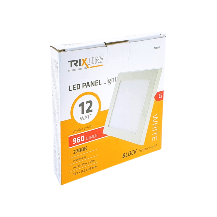 LED Плафониера LED/12W/230V 2700K 16,3x16,3 cm бял
