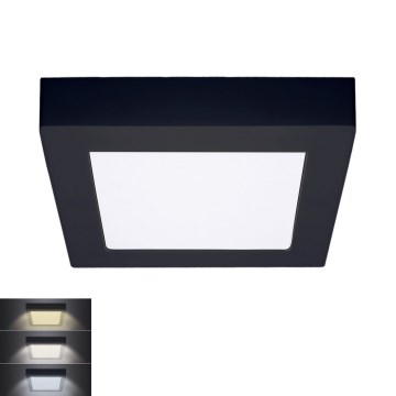 LED Плафониера LED/12W/230V 3000/4000/6000K черен ъглов