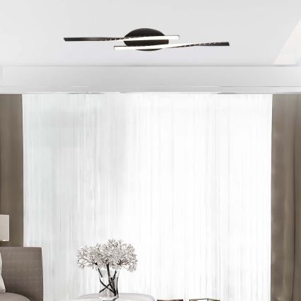 LED Плафониера LED/12W/230V 3000K 94,5 см черен