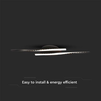 LED Плафониера LED/12W/230V 3000K 94,5 см черен