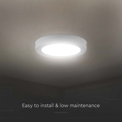 LED Плафониера LED/12W/230V 3000K Ø 16,7 см бял