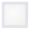 LED Плафониера LED/12W/230V 4200K 16,3x16,3 cm бял