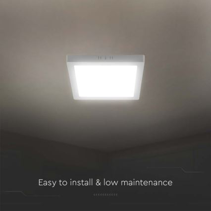 LED Плафониера LED/12W/230V 6500K 16,7x16,7 см бял