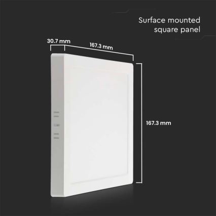 LED Плафониера LED/12W/230V 6500K 16,7x16,7 см бял