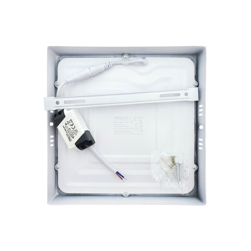 LED Плафониера LED/18W/230V 2700K 21x21 cm бял
