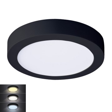 LED Плафониера LED/18W/230V 3000/4000/6000K черен кръгъл