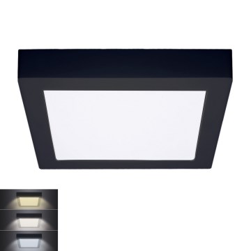 LED Плафониера LED/18W/230V 3000/4000/6000K черен ъглов