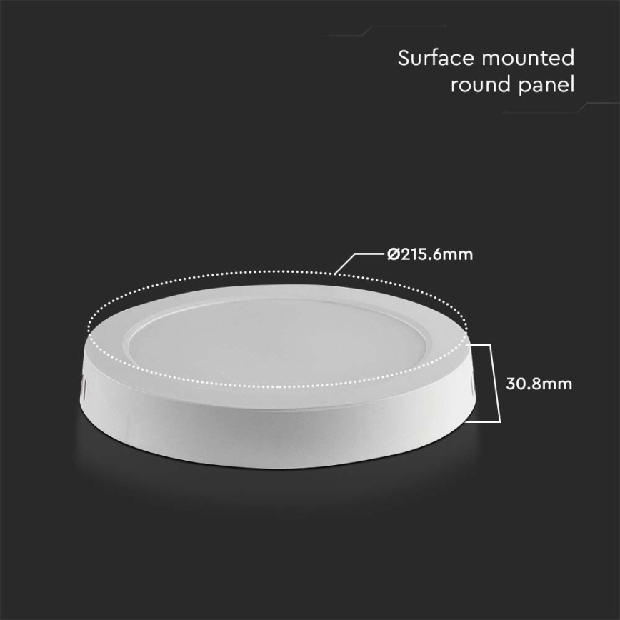 LED Плафониера LED/18W/230V 3000K Ø 21,5 см бял