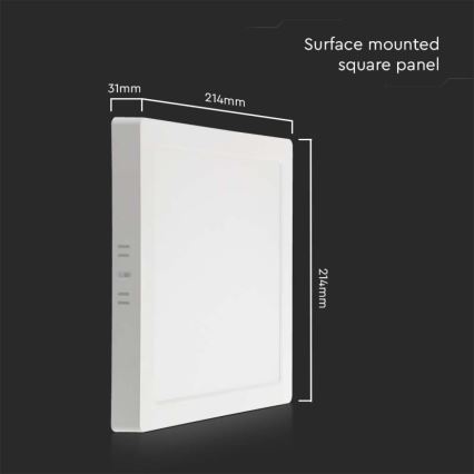LED Плафониера LED/18W/230V 4000K 21,4x,21,4 см бял