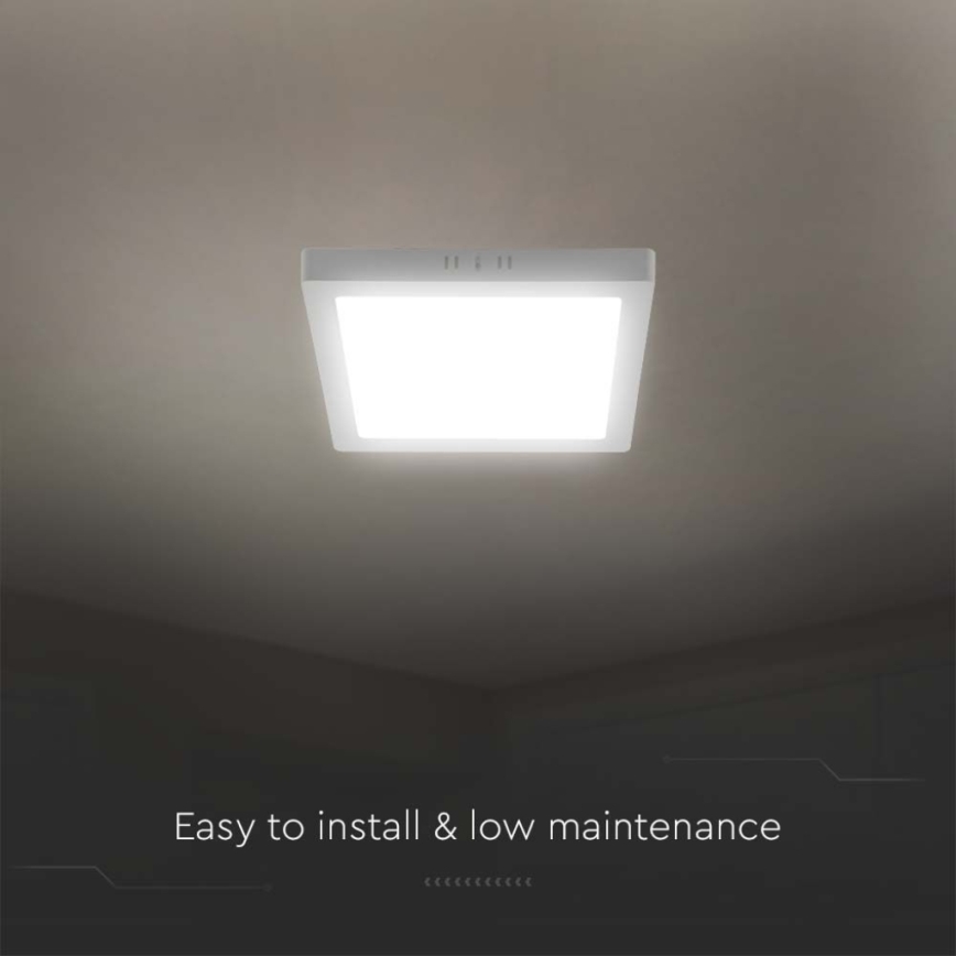 LED Плафониера LED/18W/230V 6500K 21,4x21,4 см бял