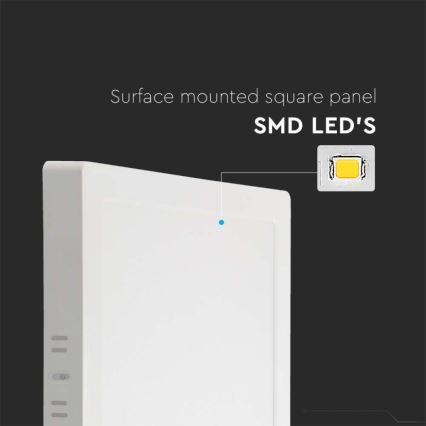 LED Плафониера LED/18W/230V 6500K 21,4x21,4 см бял