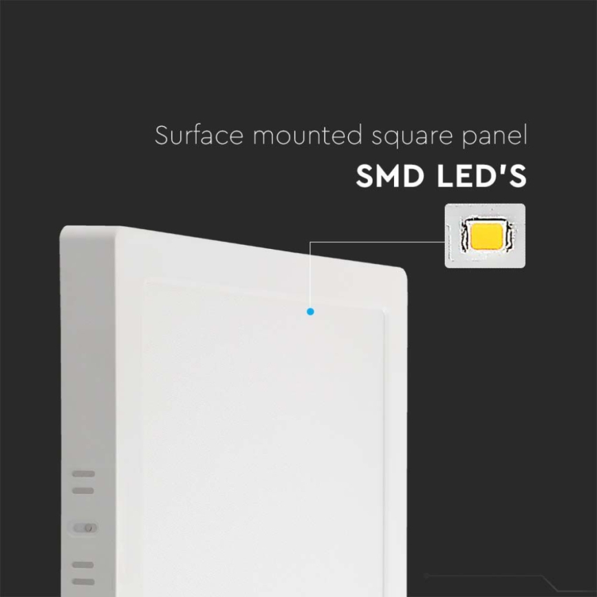 LED Плафониера LED/18W/230V 6500K 21,4x21,4 см бял