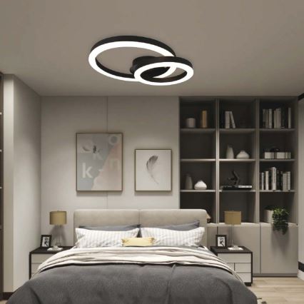 LED Плафониера LED/20W/230V 3000K черен