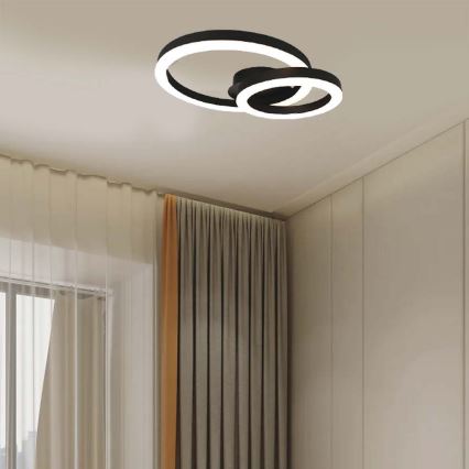 LED Плафониера LED/20W/230V 3000K черен