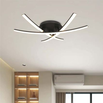 LED Плафониера LED/20W/230V 3000K черен