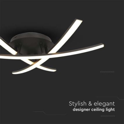 LED Плафониера LED/20W/230V 3000K черен