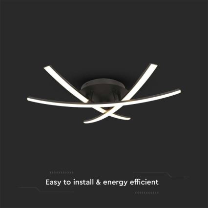 LED Плафониера LED/20W/230V 3000K черен