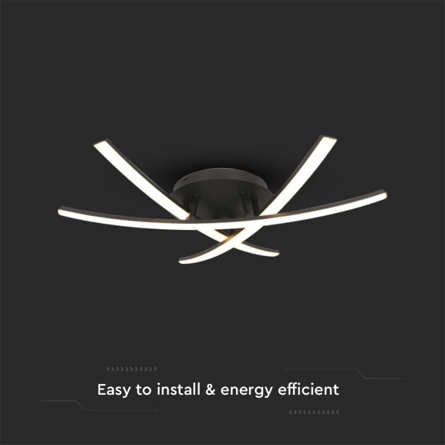 LED Плафониера LED/20W/230V 3000K черен