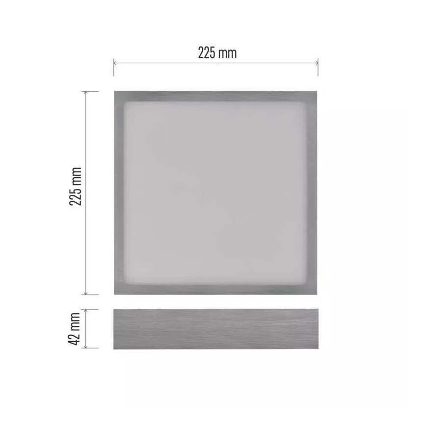 LED Плафониера NEXXO LED/21W/230 3000/3500/4000K 22,5x22,5 см матов хром