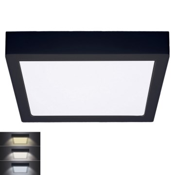 LED Плафониера LED/24W/230V 3000/4000/6000K черен ъглов
