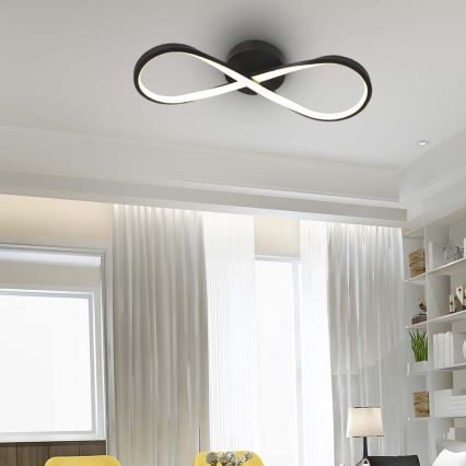 LED Плафониера LED/24W/230V 3000K черен