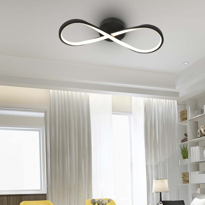 LED Плафониера LED/24W/230V 3000K черен