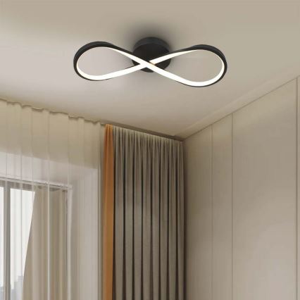 LED Плафониера LED/24W/230V 3000K черен