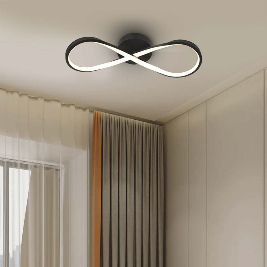 LED Плафониера LED/24W/230V 3000K черен