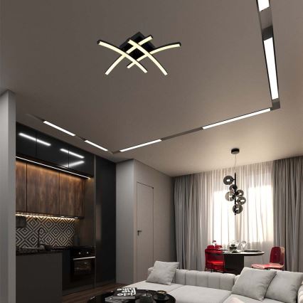 LED Плафониера LED/24W/230V 3000K черен