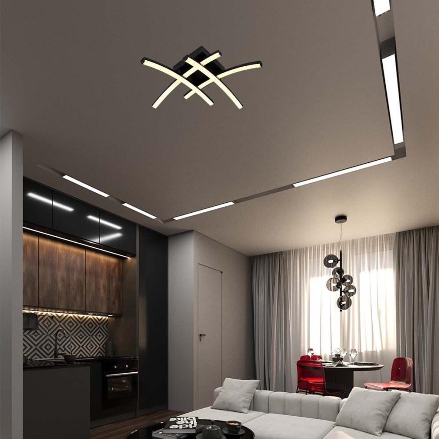 LED Плафониера LED/24W/230V 3000K черен