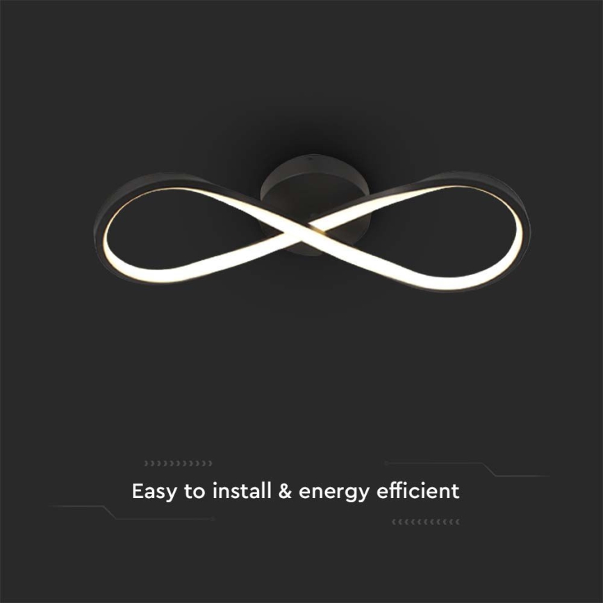 LED Плафониера LED/24W/230V 3000K черен