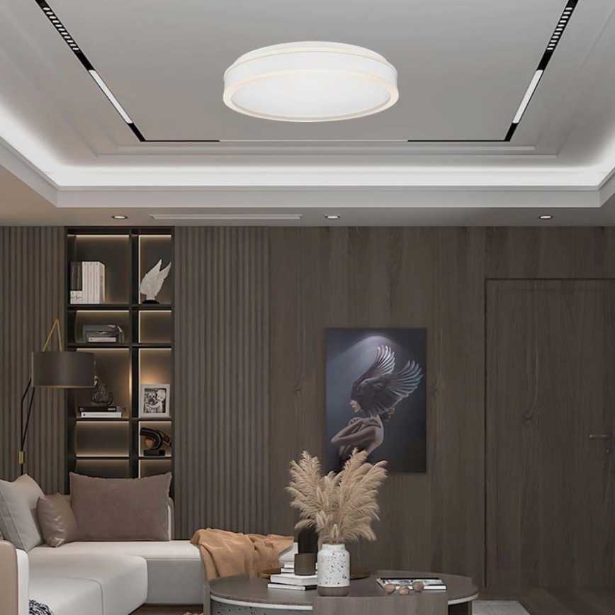 LED Плафониера LED/24W/230V 4000K Ø 45 см бял