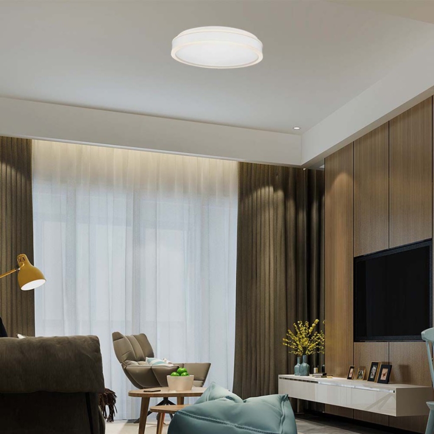 LED Плафониера LED/24W/230V 4000K Ø 45 см бял