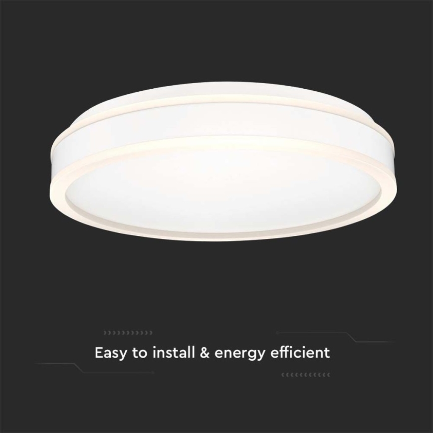 LED Плафониера LED/24W/230V 4000K Ø 45 см бял
