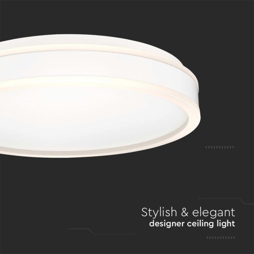 LED Плафониера LED/24W/230V 4000K Ø 45 см бял