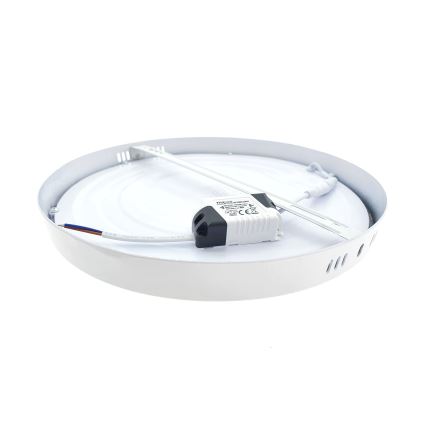 LED Плафониера LED/24W/230V 4200K Ø 28,5 cm бял