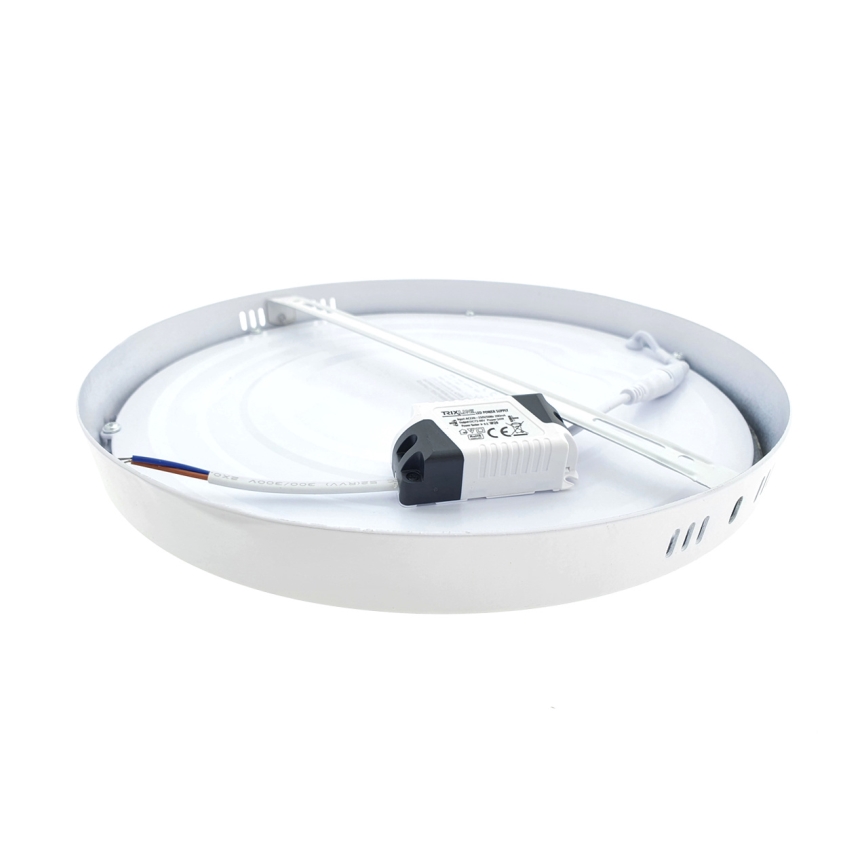 LED Плафониера LED/24W/230V 4200K Ø 28,5 cm бял