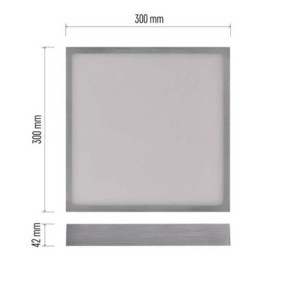 LED Плафониера NEXXO LED/28,5W/230V 3000/3500/4000K 30x30 см матов хром